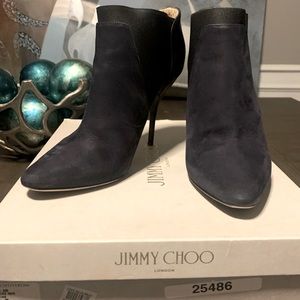 Jimmy Choo Black Nubuk heels/booties size 9